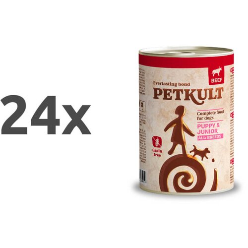 Petkult dog puppy&junior - govedina 24 x 400 g Cene