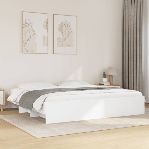Furnova Posteljni okvir brez vzmetnice bela 180x200 cm inženirski les, (21939122) Slike