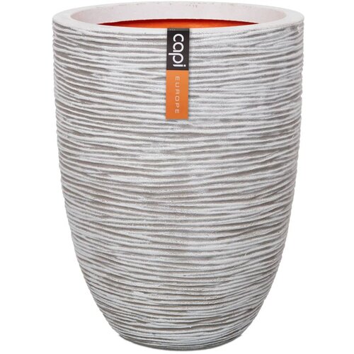 Capi vaza Nature Rib elegantna niska 36x47 cm boja bjelokosti KOFI782 Slike