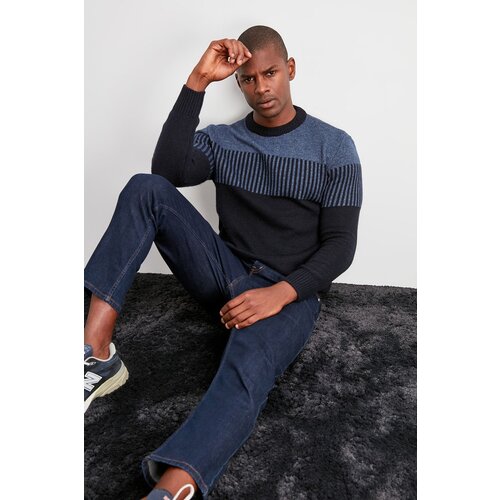 Trendyol Indigo Men&amp;#039;s Bicycle Collar Textured Sweater Slike