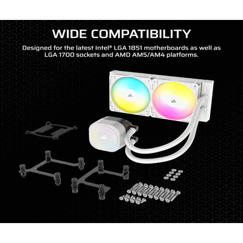 Corsair Nautilus 240 RS ARGB Liquid Processor All-in-one liquid cooler White 1 pc(s) Cijene