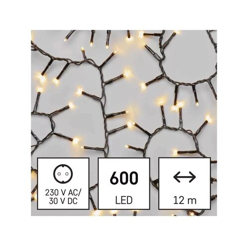 Emos LED božična veriga &amp;ndash; jež, 12 m, zunanja in notranja, topla bela, časovnik D4BW03 Slike