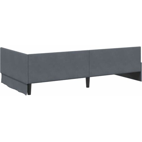  Kutni krevetni okvir s madracem 2 kom. Tamnosiva 80 x 200 cm Slike