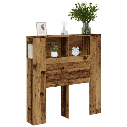 VidaXL Uzglavni ormarić staro drvo 100x19x104,5 cm konstruirano drvo Slike