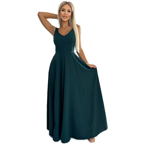 Numoco Long elegant dress with a neckline Slike