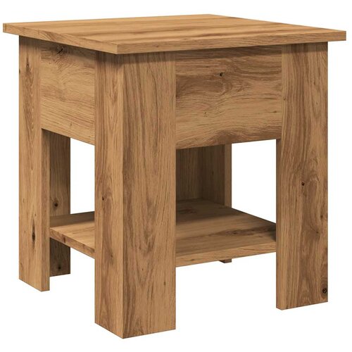 Maison Chic Klubska mizica - kavna mizica - Nizka mizica artisan hrast 40x40x42 cm inženirski les, (21753486) Slike