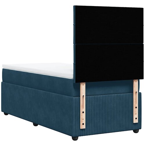 Box spring krevet s madracem tamnoplavi 100x200 cm bar&amp;scaron;unasti Slike
