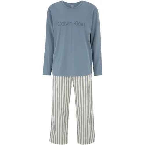Calvin Klein Underwear Duga pidžama svijetloplava / crna / bijela