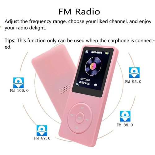  MP3 Player Bluetooth 32GB pink Slike