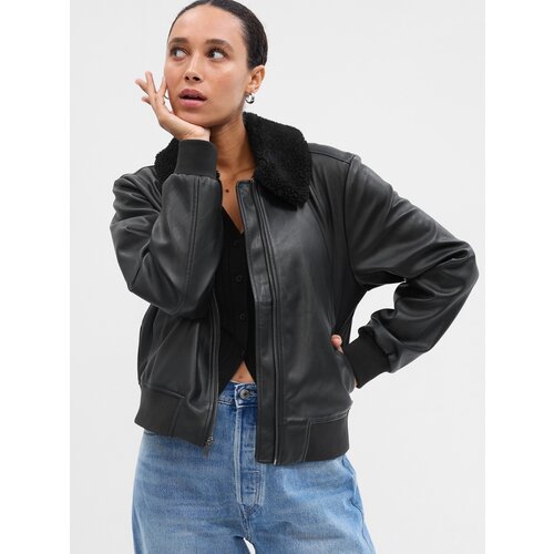 GAP Faux Leather Bomber Jacket - Women Slike