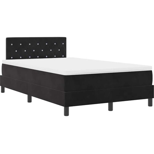  LED Box Spring Krevet s madracem Crna 120 x 190 cm Bar&amp;scaron;un Slike