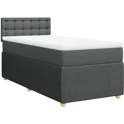 Maison Chic Box spring postelja - Vzmetna postelja z vzmetnico temno siva 80x200 cm blago SL23906, (21891524) Cene