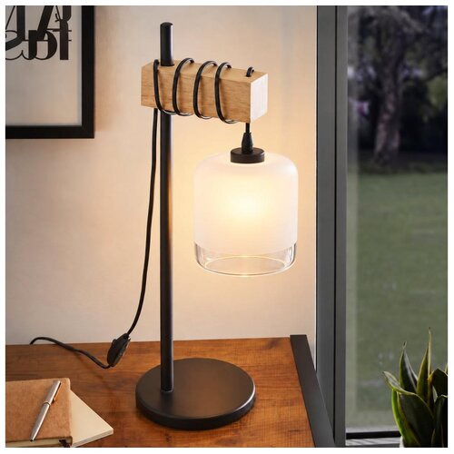Brilagi Stona lampa NUBILA 1xE27/40W/230V braon/crna/bela Slike