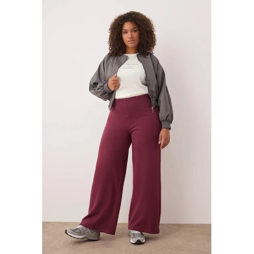 Trendyol Ženske pantalone Tbbaw26Ar00004, Bordo Slike