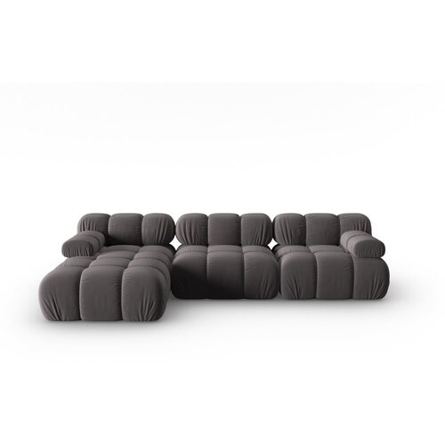 Micadoni Home temno siva žametna sedežna garnitura 285 cm bellis – Cene