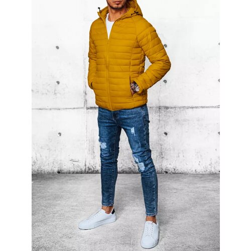 DStreet yellow quilted men's jacket Cene
