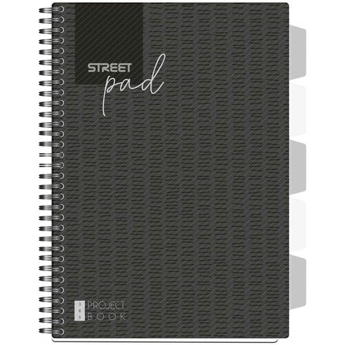 STREET zvezek A4 pad black s špiralo 1R pr, črte, 100 listov Cene