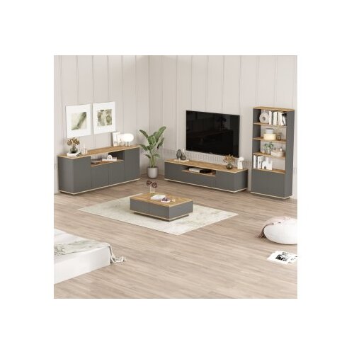 Hanah home FR19-AA atlantic pineanthracite living room furniture set Cene