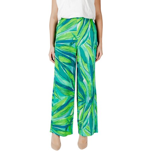 Only Lahkotne hlače & Harem hlače ONLALMA LIFE VIS PALAZZO PANT AOP PTM 15264593 Zelena Cene
