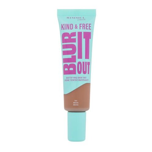 Rimmel London Kind & Free Blur It Out Mattifying Skin Tint lahkoten mat puder za mešano in mastno kožo obraza 30 ml odtenek 503 Mocha Cene
