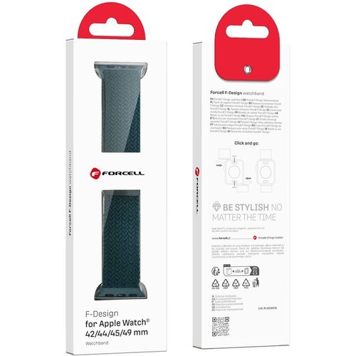 forcell narukvica za sat f-design FA02 za apple watch 42/44/45/49 mm maslinasto zelena Cene