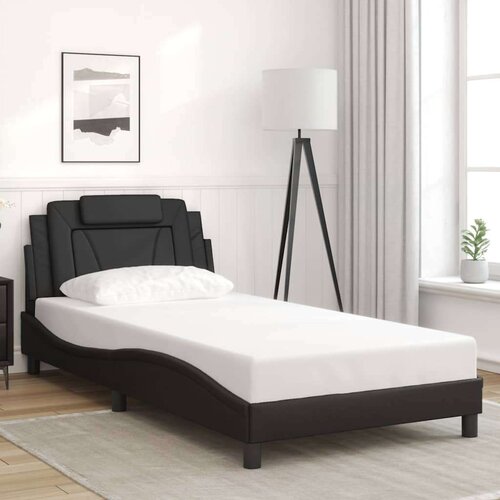  Okvir kreveta Viana bez madraca crni 100x203 cm od umjetne kože - Crna 100 x 203 cm Cijene