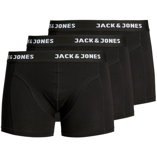 Jack & Jones Muški donji veš Jacanthony Trunks, 3 komada, Crni Cene