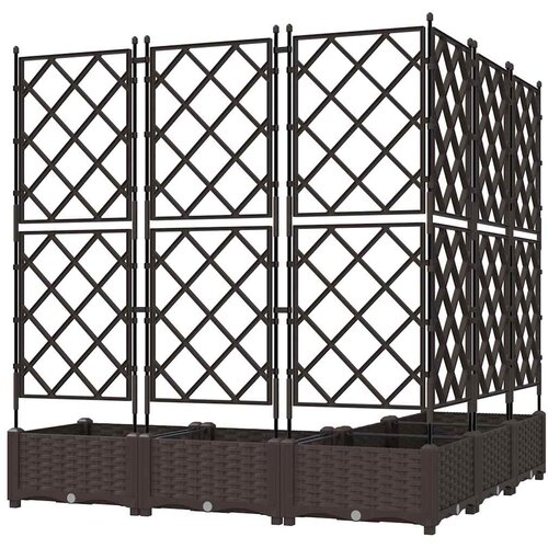  Vrtna saksija 5 pcs Smeđa 120 x 120 x 125,5 cm Plastika Slike