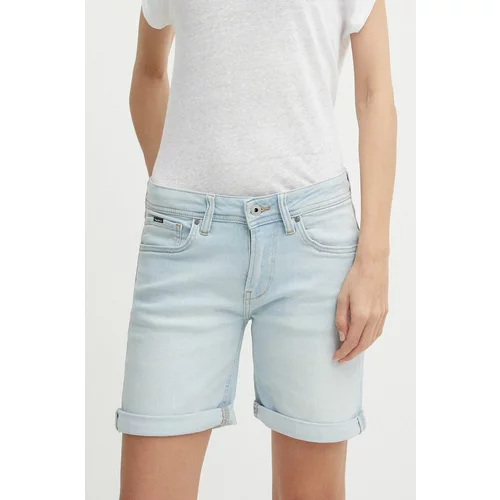 PepeJeans Jeans kratke hlače SLIM SHORT MW ženske, PL801120RH6