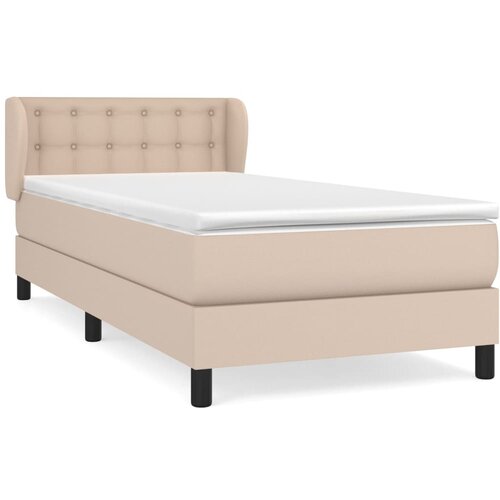 Maison Chic Box spring postelja - Vzmetna postelja z vzmetnico kapučino 90x190 cm umetno usnje SL14134, (21906111) Cene