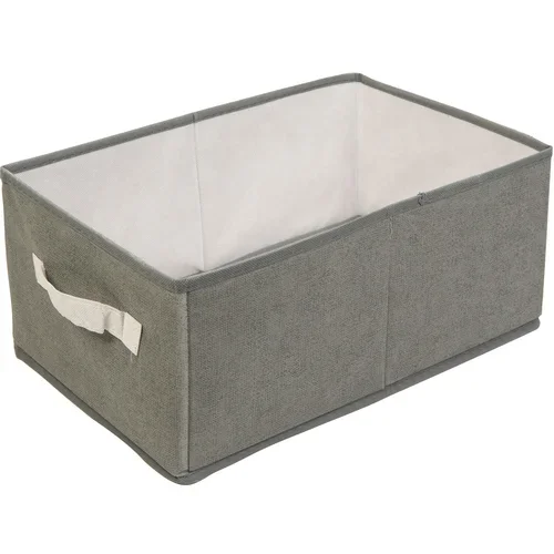 Bewello Škatla za shranjevanje in organizacijo s prevleko iz tekstila max. 5kg 38.5 x 24 x 16.5cm siva