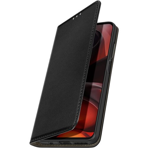 AVIZAR Preklopna torbica za Moto G17 &ndash; predali za kartice in video stojalo, Črna, (5000275134) Cene