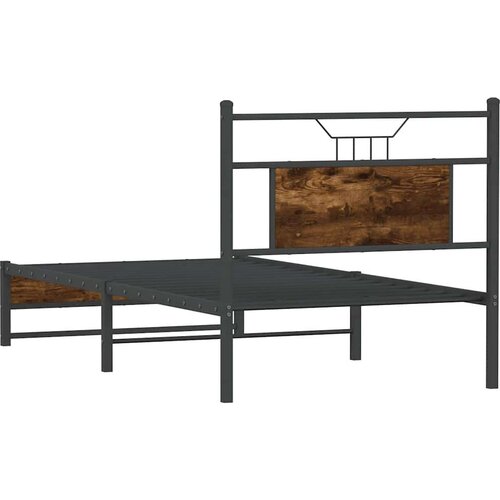 VidaXL Okvir kreveta bez madraca dimljena boja hrasta 90x200 cm drveni Slike