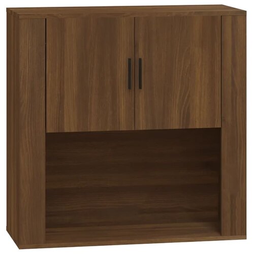 Maison Chic Stenska omarica - Zidna omarica rjav hrast 80x33x80 cm inženirski les iu76, (22062408) Slike