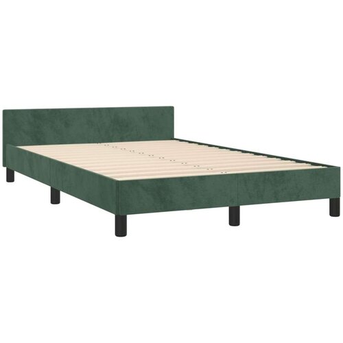  Okvir za krevet s uzglavljem tamnozeleni 120x190 cm bar&amp;scaron;unasti Slike
