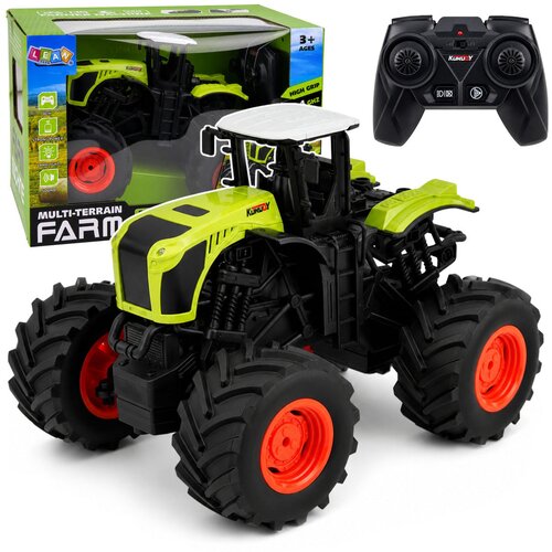  Tall Remote Controlled RC Farm Tractor Green Lights Sounds 1:16 Cene