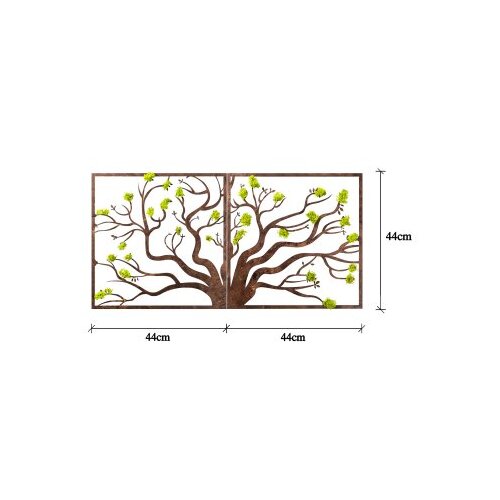 Wallxpert Zidna dekoracija Drvo 1, 90x1x44 cm, Smeđa boja Slike