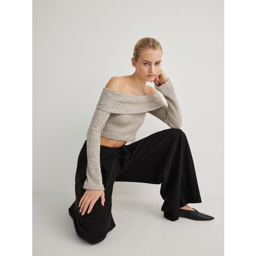 Reserved - Bluza otvorenih ramena - bež Cijene