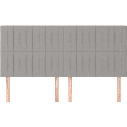  Uzglavlja 4 kom svjetlosivi 80x5x78/88 cm od tkanine Slike