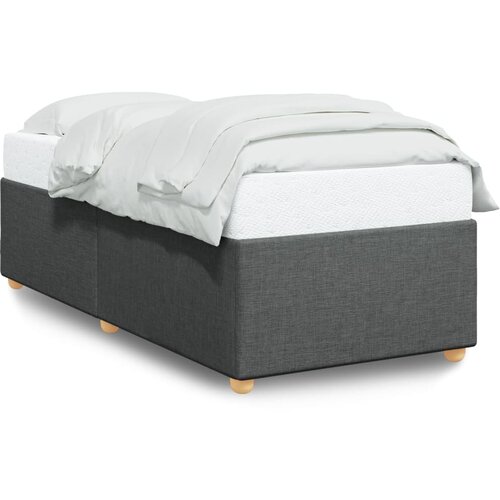 Maison Chic Posteljni okvir - Enojna postelja - Postelja za odrasle brez vzmetnice temno siv 90x190 cm blago-J7900, (21769152) Cene