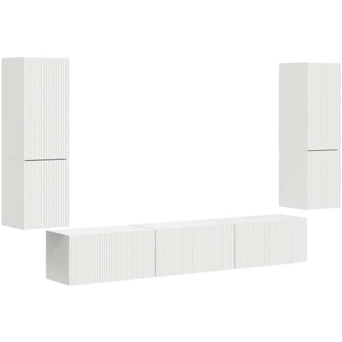  Komplet TV omaric 4 pcs Bela Konstruiran les - - Bela - 61.16 - 30 x 31 x 60 cm - 2025-vidaXL-Uvoz_2 Slike