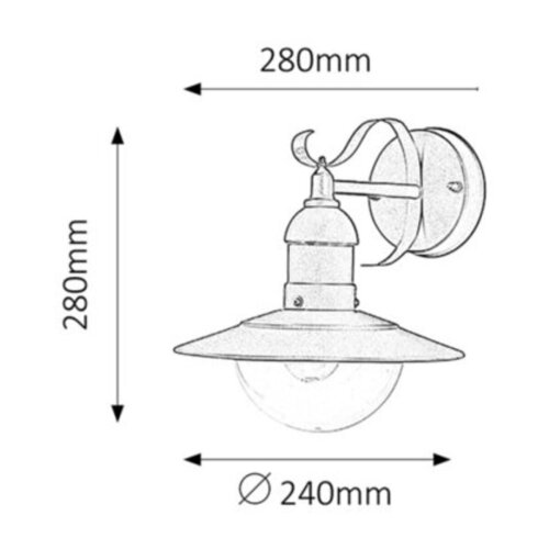 Rabalux oslo spoljna zidna lampa E27 60W inox IP44 spoljna rasveta Slike