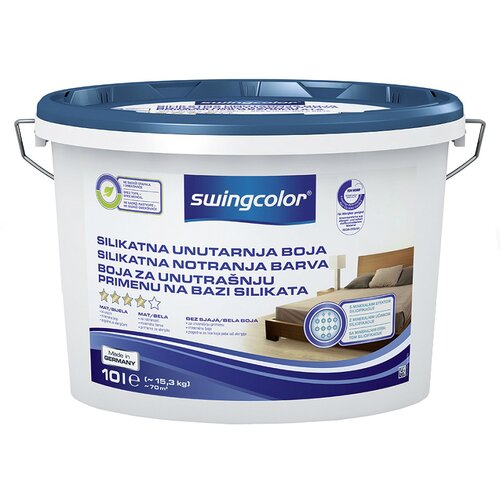 SWINGCOLOR Boja za zidove na bazi silikata (Bijele boje, 10 l) Cijene