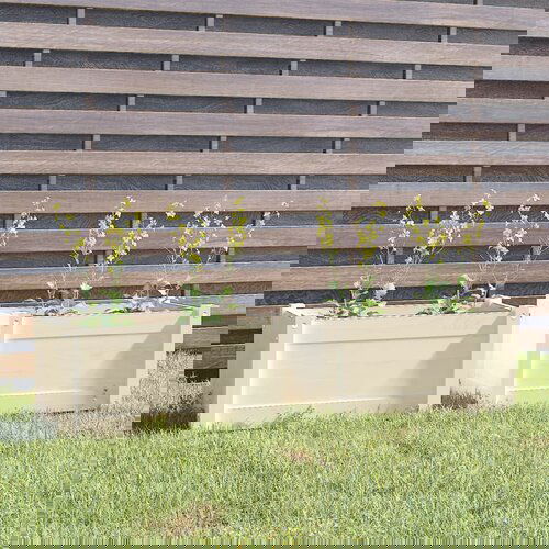 vidaXL vrtno cvetlično korito 2 kosa belo 60x31x31 cm trdna borovina Cene