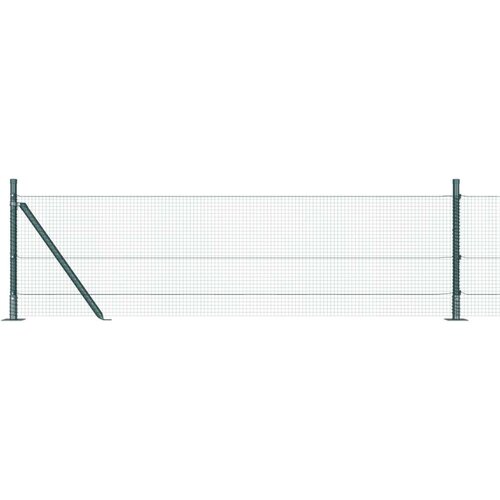 VidaXL set stupova za ogradu Set od 2 Zeleni Metal 10 x 0.5 m Čvrsto Slike