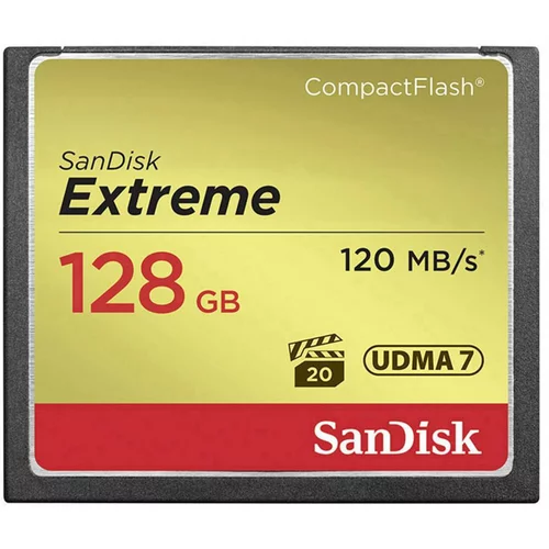 Sandisk Spominska kartica CF Extreme UDMA7 128 GB, VPG-20