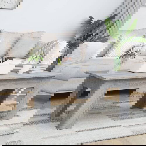 VidaXL Stolić za kavu boja hrasta 100 x 60 x 42 cm konstruirano drvo Slike