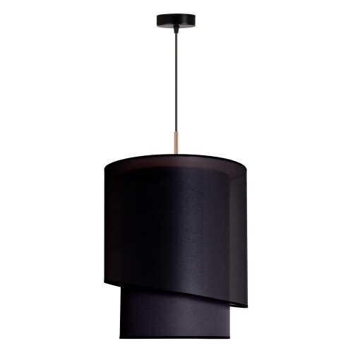  Duolla - Visilica na sajli PARIS 1xE27/15W/230V prečnik 40 cm crna/zlatna Slike