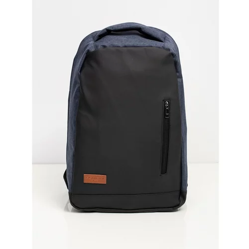 Fashion Hunters Dark blue laptop backpack