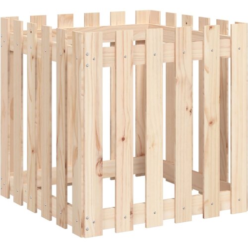 Maison Chic Vrtno korito - Greda - Cvetlični Lonec z ograjico 60x60x60 cm trdna borovina, (21789484) Cene